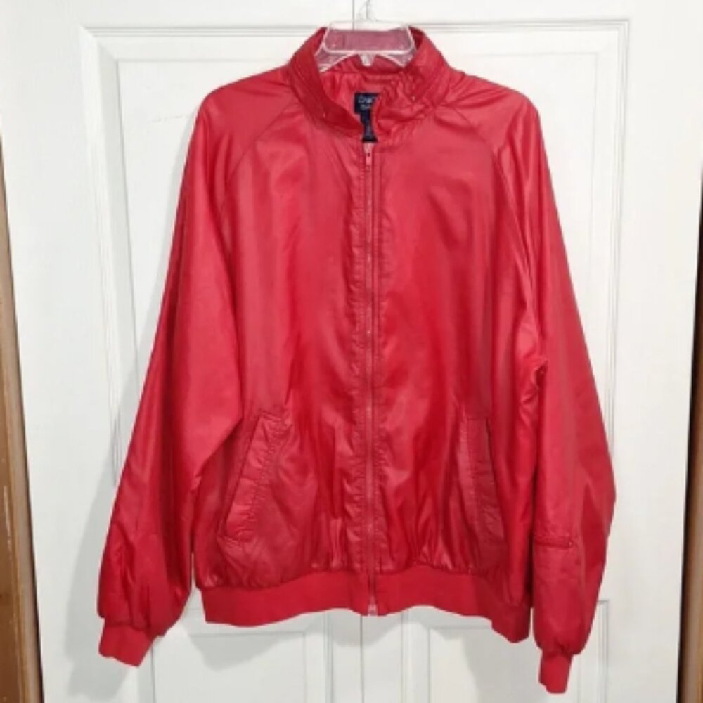 Duckster Pro Group zip-up jacket windbreaker thinsulate nylon - XL - bright red
